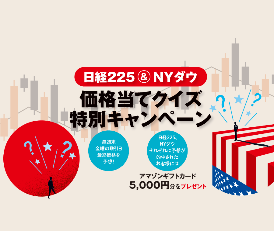 【くりっく株365市場】日経225&NYダウ価格当てキャンペーン